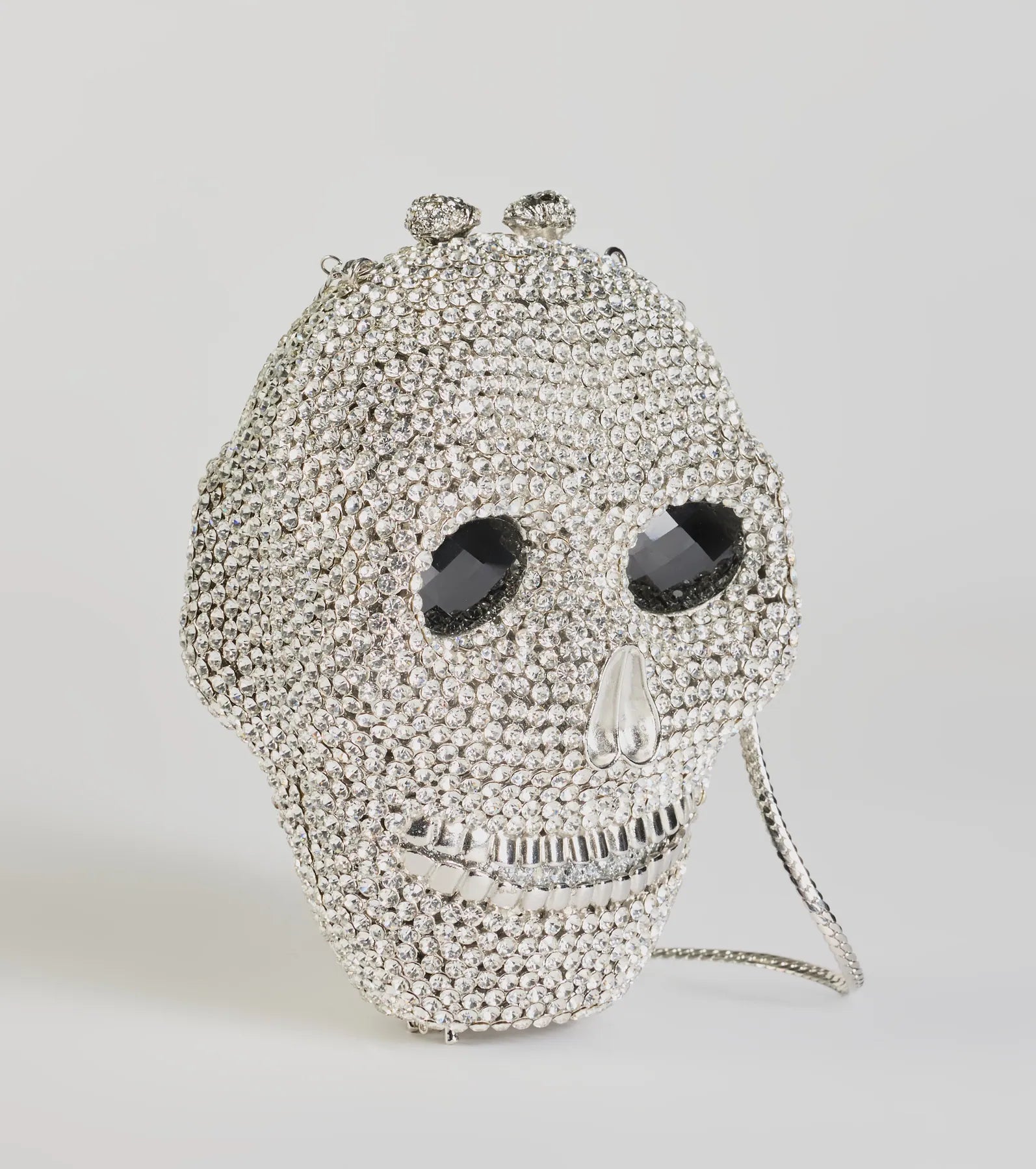 Bags For Playful And Chic Styles Glam Ghoul Rhinestone Skull Clutch