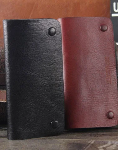 Inspired Bags For Luxury Fashion Lovers Handmade Genuine Leather Mens Cool Long Leather Wallet Bifold Clutch Wallet for Men