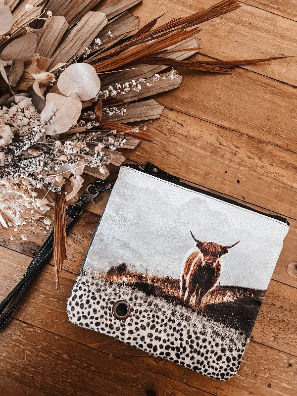 Limited-Time Offer On Trendy Bags Highlander + Speckle Cowhide Clutch