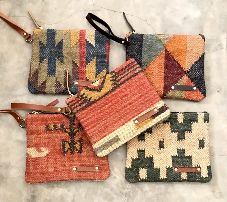 Trendy Festival Bags With Limited-Time Offers Kilim Clutch/Wristlet