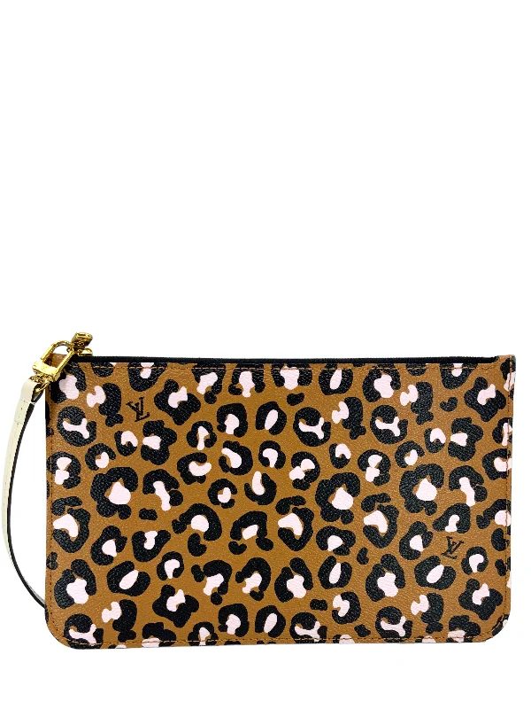 Luxurious But Budget-Friendly Bags LOUIS VUITTON Wild at Heart Neverfull MM Pochette Wristlet NEW