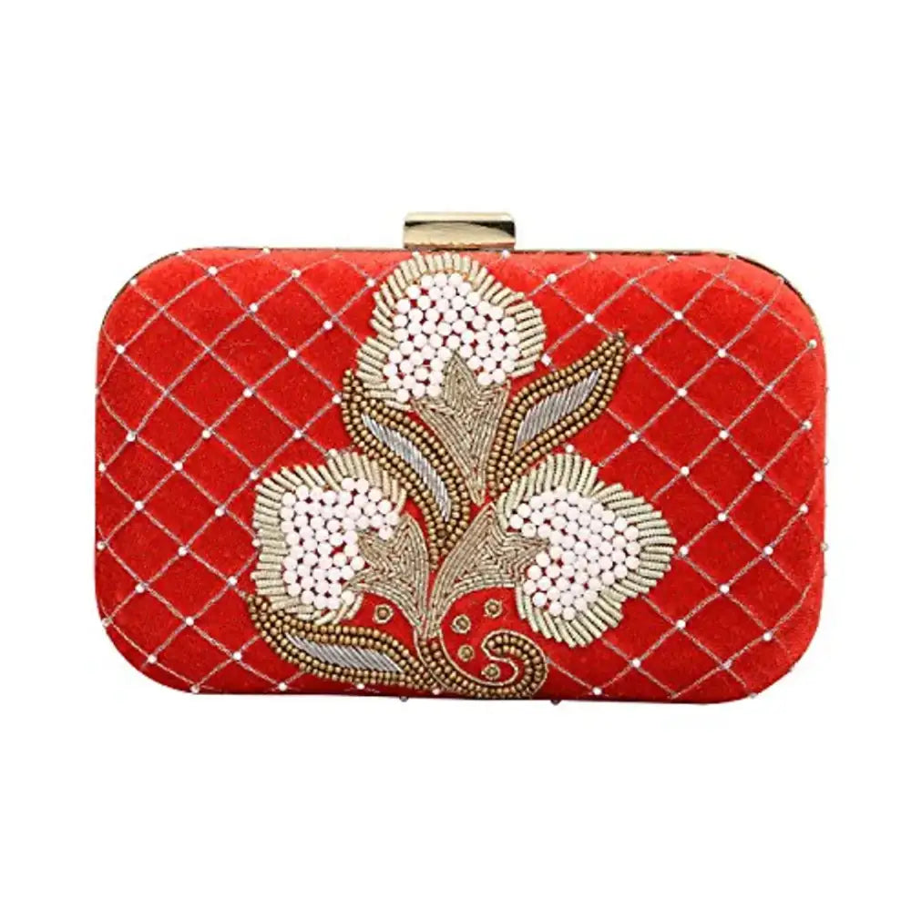 Inspired Bags For Modern Sophistication MaFs Womens Clutch, Red