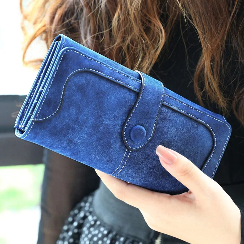 Bags For Minimalist And Functional Design Many Departments Faux Suede Long Wallet Women Matte Leather Lady Purse High Quality Female Wallets Card Holder Clutch Carteras Bags For Minimalist And Functional Design Many Departments Faux Suede Long Wallet Women Matte Leather Lady Purse High Quality Female Wallets Card Holder Clutch Carteras