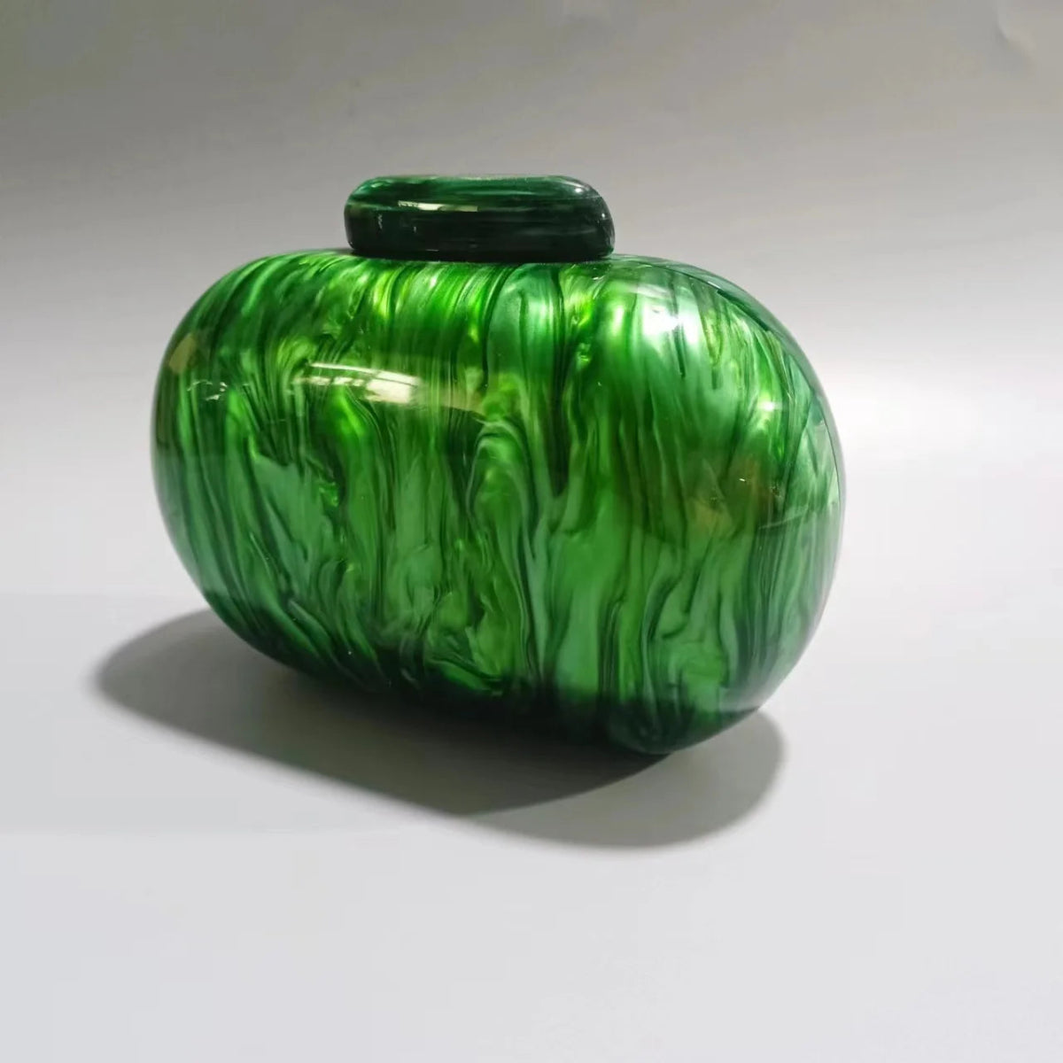 Stylish Bags With Discounts Marbled Acrylic Goose Egg Clutch