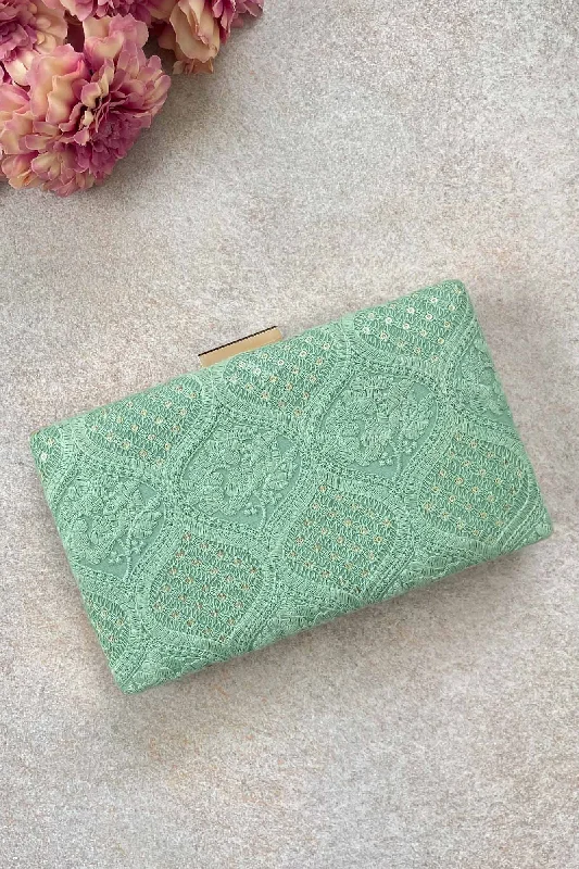 Stylish Bags For Fashion Bloggers Mughal aquamarine clutch