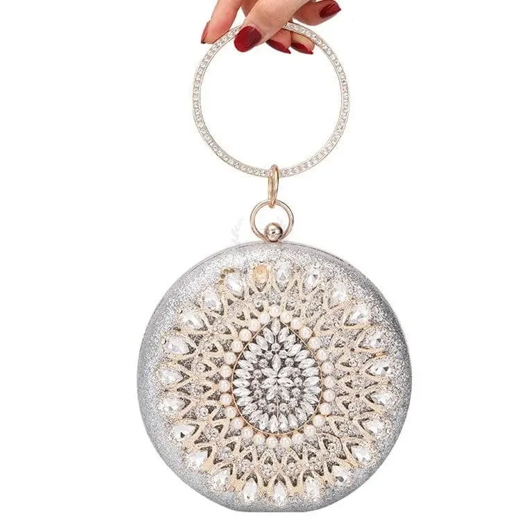 Vintage Bags For Retro And Classic Fashion Lovers Pearl Clutch with Crystal Handle
