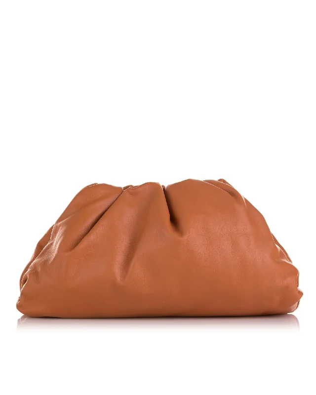 Eco-Friendly Bags For Sustainable Fashion Lovers Bottega Veneta The Pouch Intrecciato Nappa Leather Clutch Brown