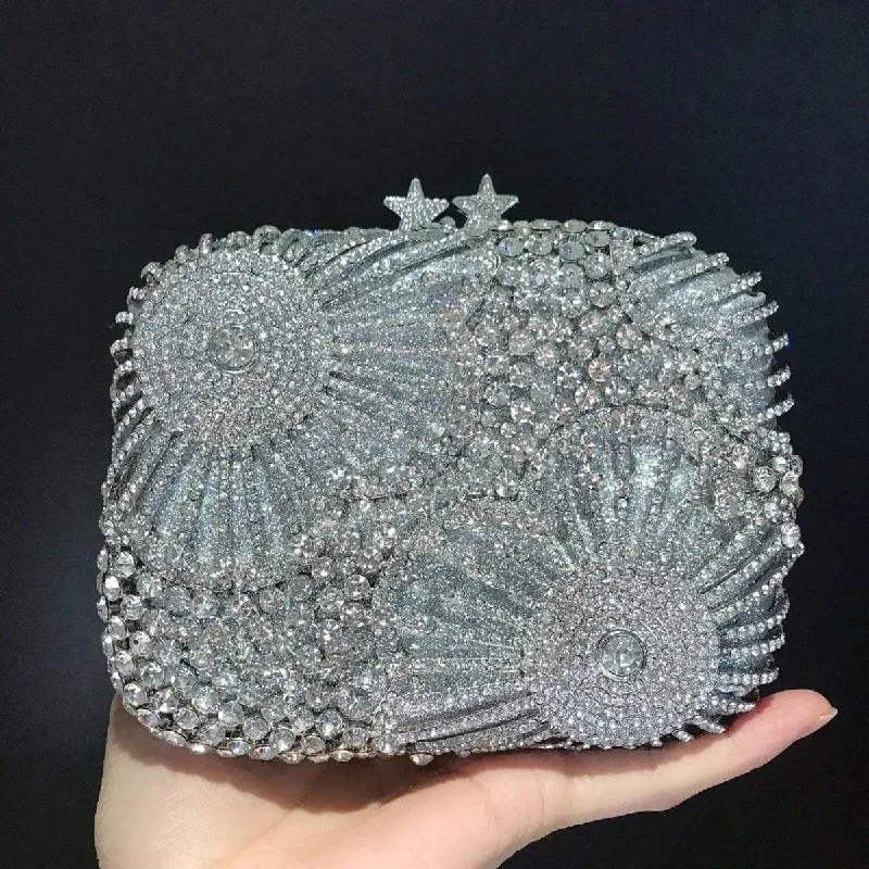 Chic Bags For Office Professionals And Urban Dwellers Stars and Flowers Crystal Clutches Chic Bags For Office Professionals And Urban Dwellers Stars and Flowers Crystal Clutches