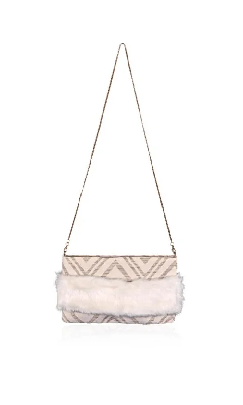 Office Professionals Sugar Swizzle Fur Clutch