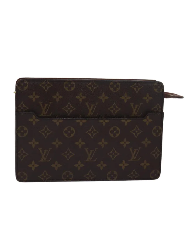 Affordable Bags For Budget Shoppers Monogram Canvas Clutch Bag with Slight Wear