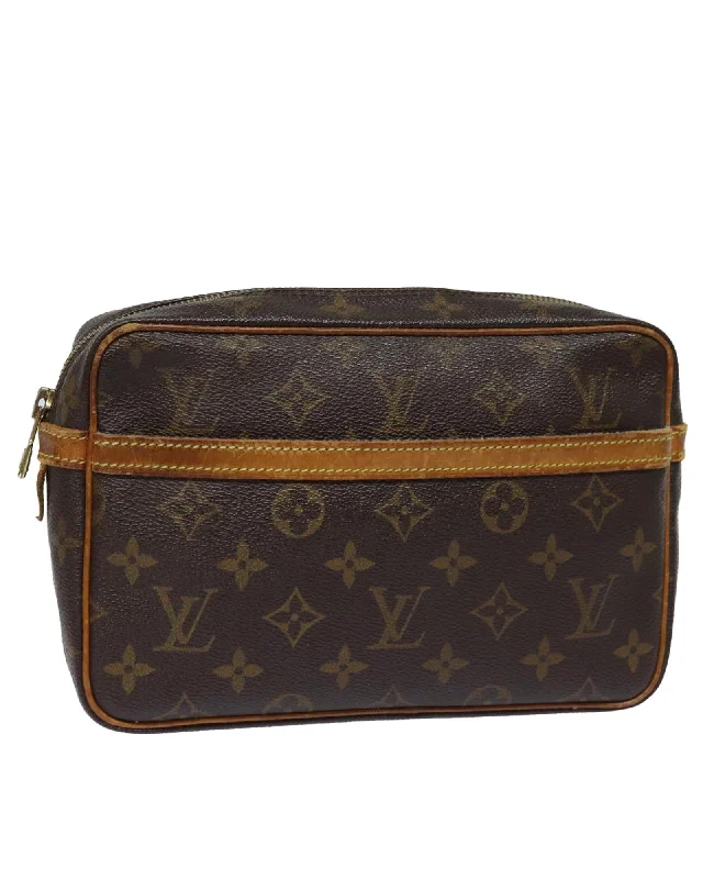 Retro Lovers Monogram Canvas Clutch Bag with Classic Pattern