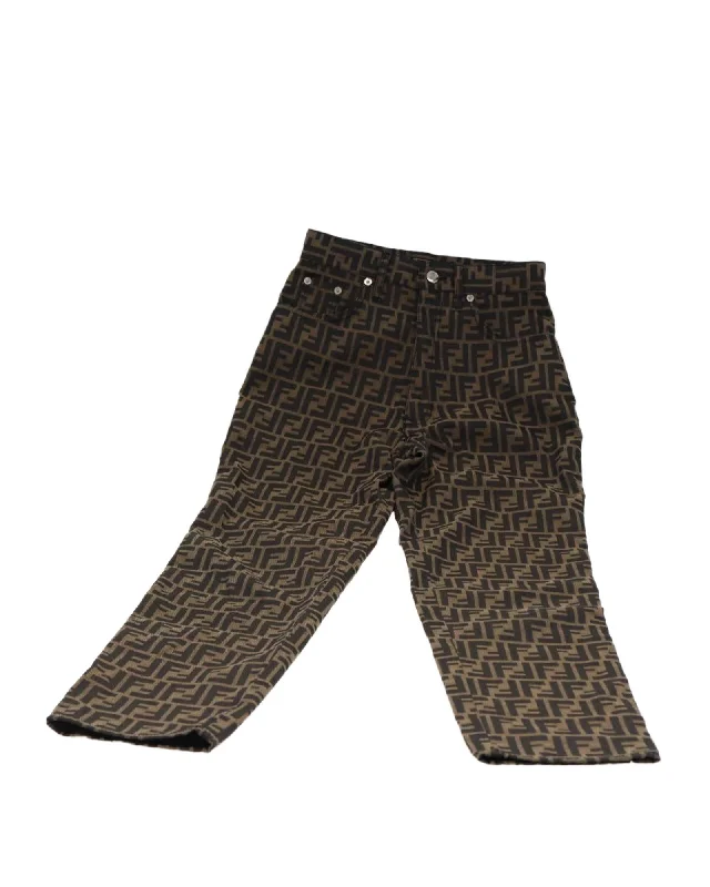 Glamorous Bags For Evening Events And Parties Zucca Canvas Pants with Subtle Rubbing and Storage Odor