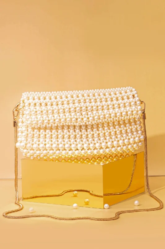 Stylish Bags For Fashion Bloggers With Promotions Viola Pearl Purse - Off-white