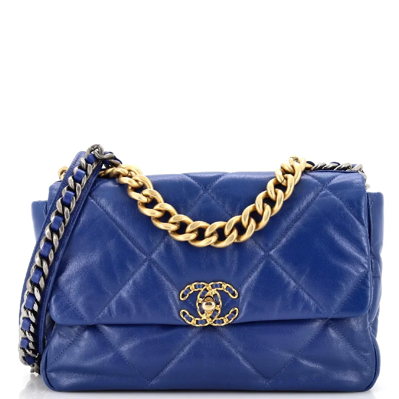 Luxurious Bags With Limited-Time Offers 19 Flap Bag Quilted Leather Large