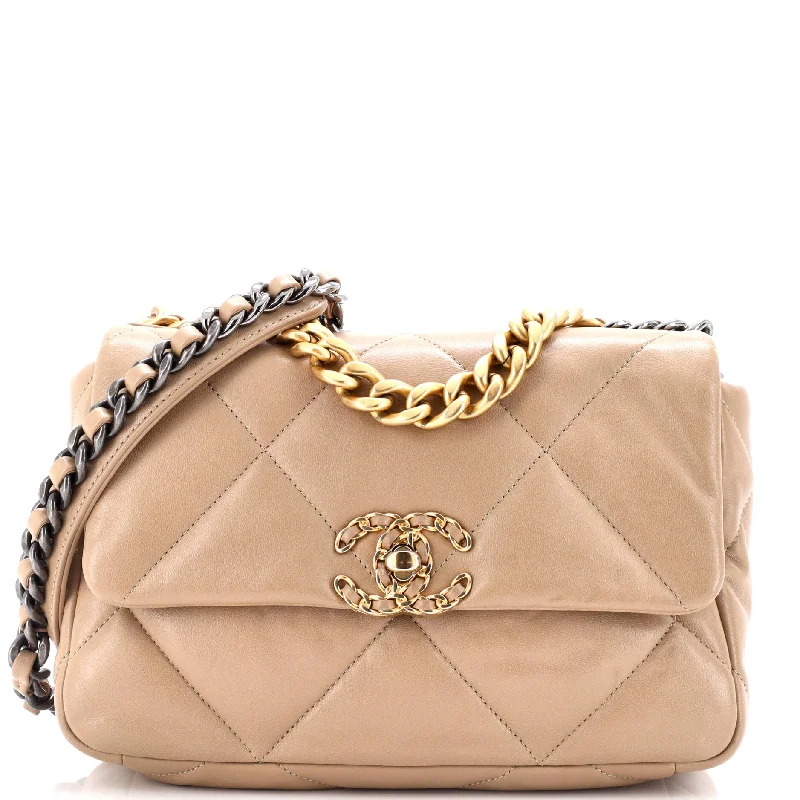 Luxury Bags 19 Flap Bag Quilted Leather Medium