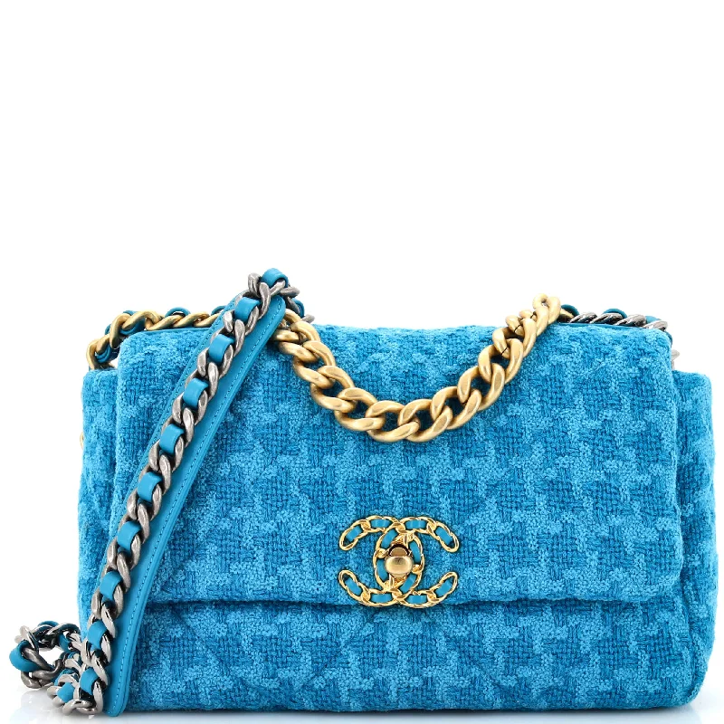 Anti-Theft And Budget-Friendly Bags 19 Flap Bag Quilted Tweed Medium