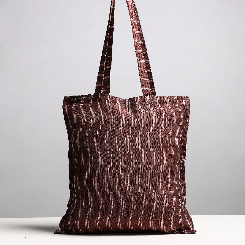 Bags For Personalized Gifts Brown - Handcrafted Pochampally Ikat Weave Cotton Jhola Bag Bags For Personalized Gifts Brown - Handcrafted Pochampally Ikat Weave Cotton Jhola Bag