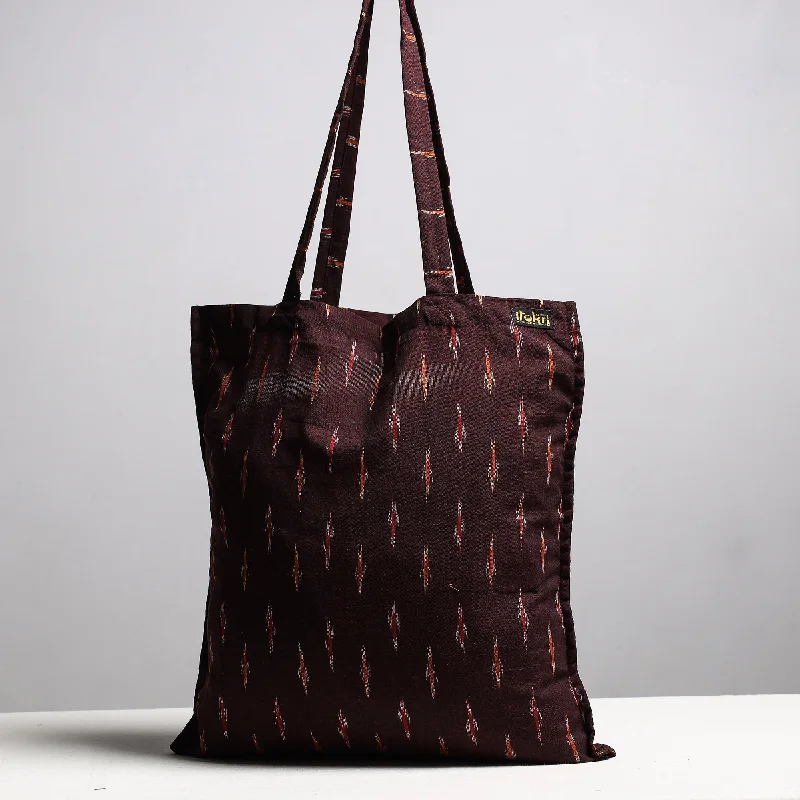 Urban Style Brown - Handcrafted Pochampally Ikat Weave Cotton Jhola Bag