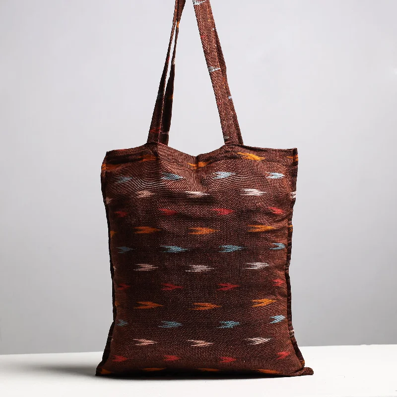 Discounted Designer Bags For Clearance Sale Brown - Handcrafted Pochampally Ikat Weave Cotton Jhola Bag Discounted Designer Bags For Clearance Sale Brown - Handcrafted Pochampally Ikat Weave Cotton Jhola Bag