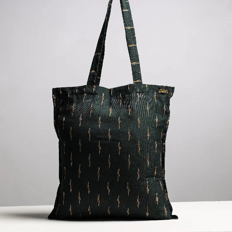 Bags For Sporty And Athletic Styles Green - Handcrafted Pochampally Ikat Weave Cotton Jhola Bag Bags For Sporty And Athletic Styles Green - Handcrafted Pochampally Ikat Weave Cotton Jhola Bag