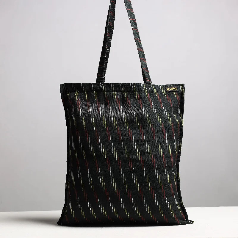 Limited-Time Offers On Trendy And Stylish Bags Black - Handcrafted Pochampally Ikat Weave Cotton Jhola Bag Limited-Time Offers On Trendy And Stylish Bags Black - Handcrafted Pochampally Ikat Weave Cotton Jhola Bag
