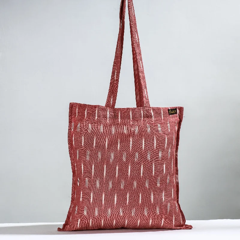 Trendy Bags For Women And Men In 2025 Maroon - Handcrafted Pochampally Ikat Weave Cotton Jhola Bag Trendy Bags For Women And Men In 2025 Maroon - Handcrafted Pochampally Ikat Weave Cotton Jhola Bag