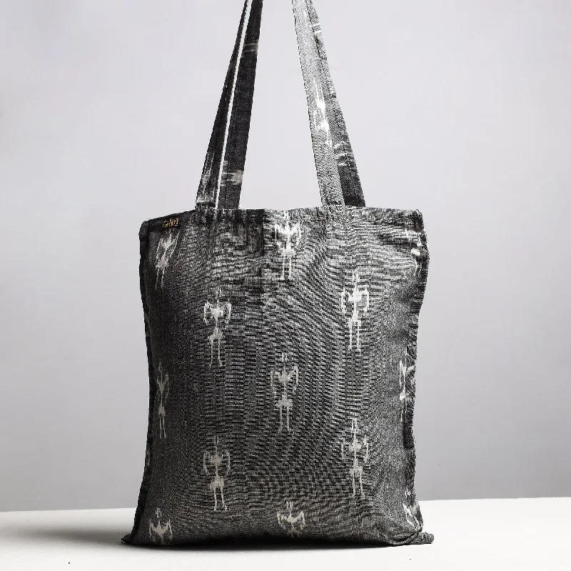 Trendy Bags For Teenage Girls Grey - Handcrafted Pochampally Ikat Weave Cotton Jhola Bag Trendy Bags For Teenage Girls Grey - Handcrafted Pochampally Ikat Weave Cotton Jhola Bag