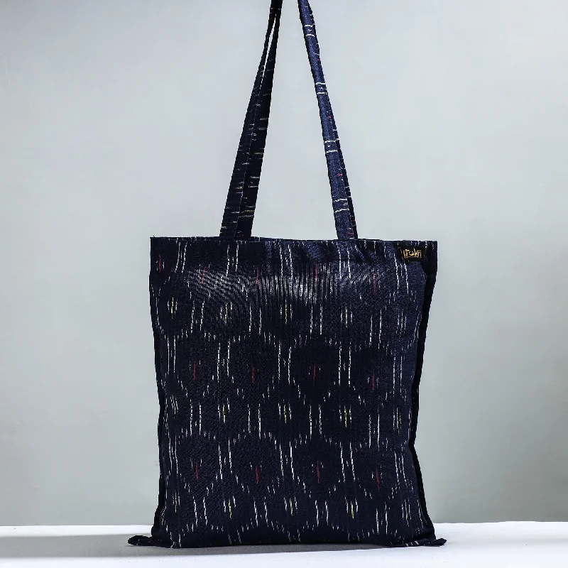 Genuine Bags On Clearance Sale Blue - Handcrafted Pochampally Ikat Weave Cotton Jhola Bag Genuine Bags On Clearance Sale Blue - Handcrafted Pochampally Ikat Weave Cotton Jhola Bag