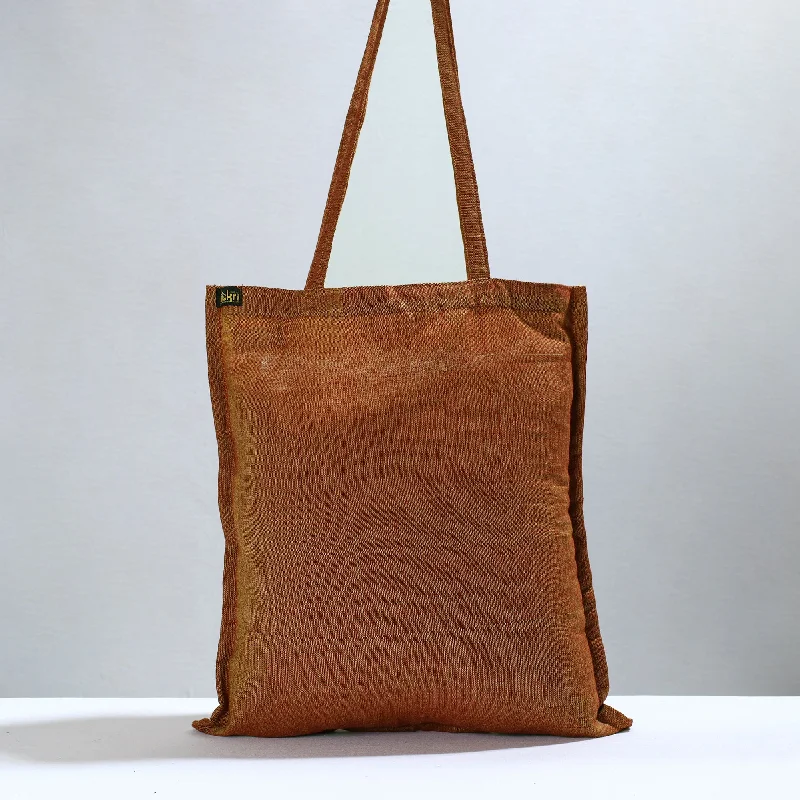Stylish Yet Affordable Bags Brown - Jhiri Pure Handloom Cotton Jhola Bag 13