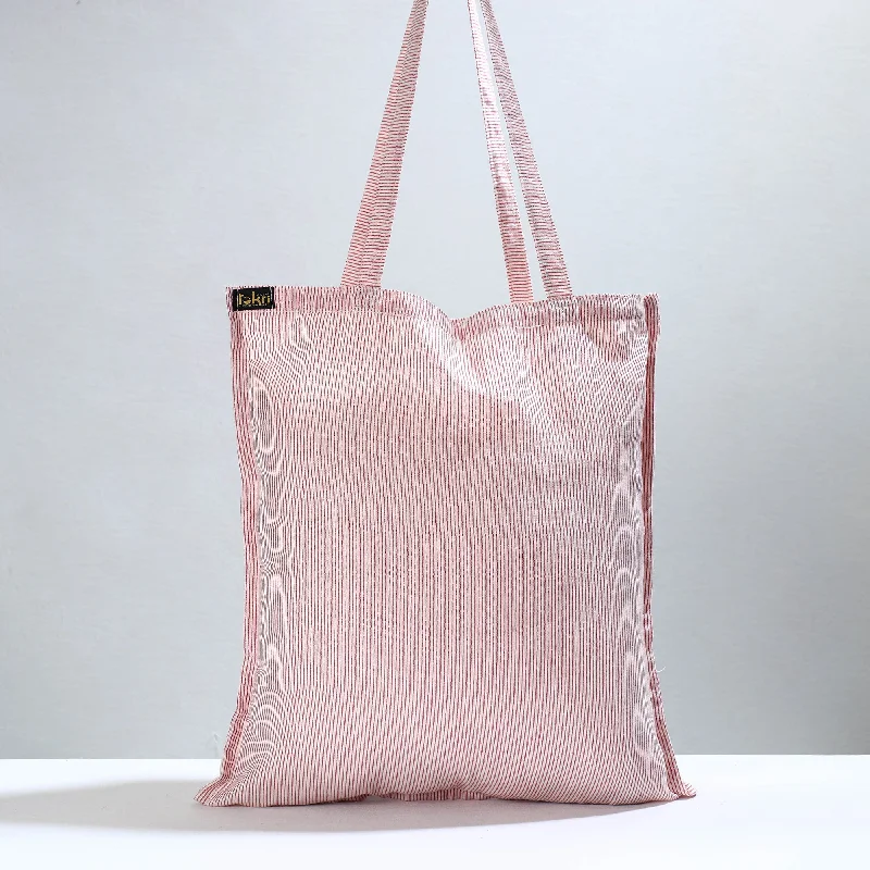 Discounted Designer Bags For Clearance Sale Pink - Jhiri Pure Handloom Cotton Jhola Bag 16