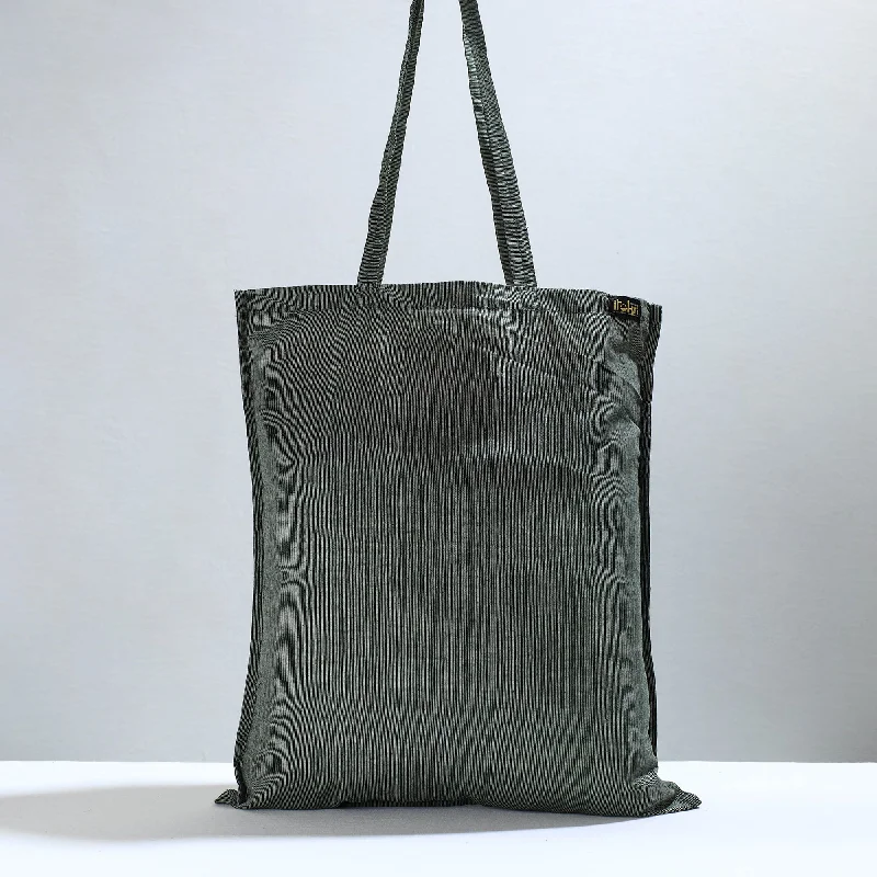 Affordable Handbags Grey - Jhiri Pure Handloom Cotton Jhola Bag 18