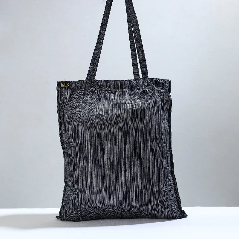 Bags With Limited-Time Deals Black - Jhiri Pure Handloom Cotton Jhola Bag 02