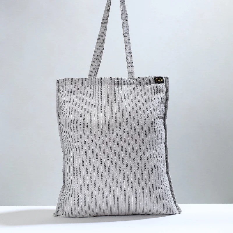 Wholesale Bags For Resellers Grey - Jhiri Pure Handloom Cotton Jhola Bag 22