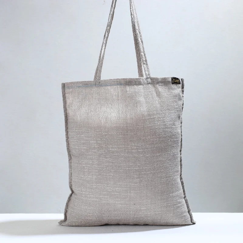 Spacious Bags With Holiday Promotions Grey - Jhiri Pure Handloom Cotton Jhola Bag 08 Spacious Bags With Holiday Promotions Grey - Jhiri Pure Handloom Cotton Jhola Bag 08