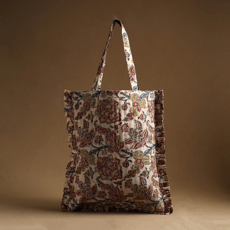 Retro Lovers Multicolor - Handcrafted Cotton Frill Jhola Bag 21