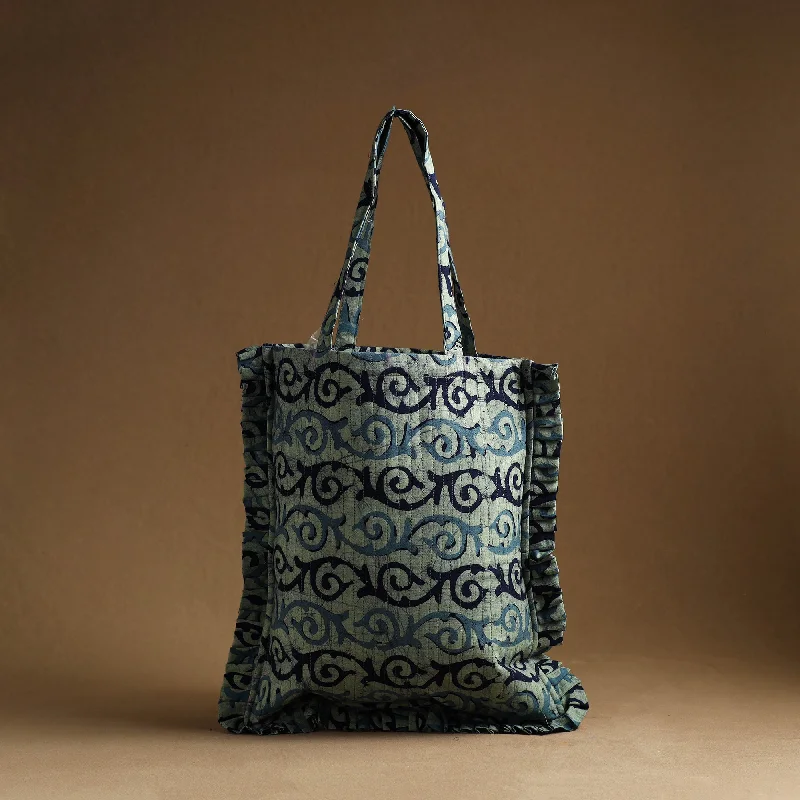 Affordable Bags Green - Handcrafted Cotton Frill Jhola Bag 29