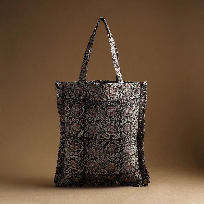 Inspired Bags For Modern Sophistication Black - Handcrafted Cotton Frill Jhola Bag 33 Inspired Bags For Modern Sophistication Black - Handcrafted Cotton Frill Jhola Bag 33