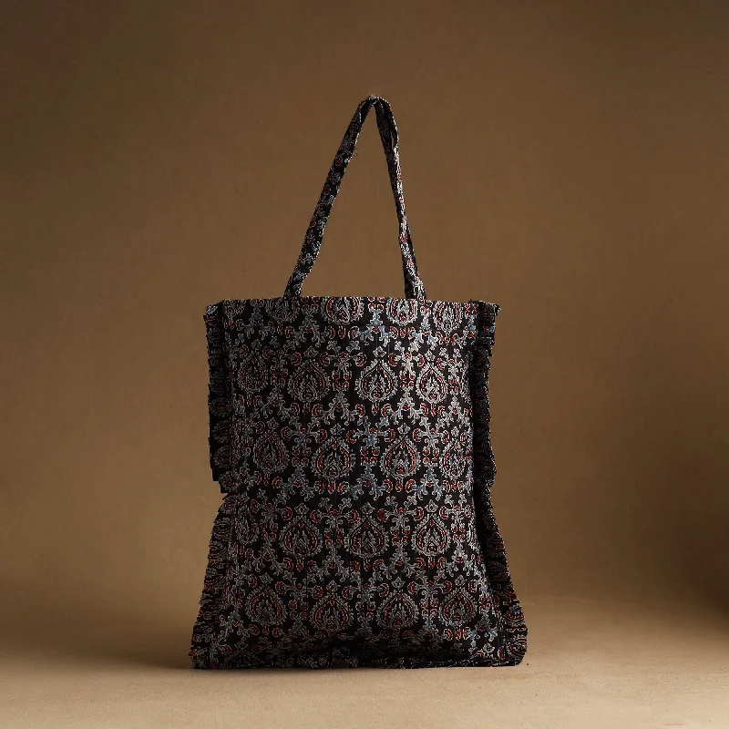 Limited-Time Offers On Trendy And Stylish Bags Black - Handcrafted Cotton Frill Jhola Bag 36 Limited-Time Offers On Trendy And Stylish Bags Black - Handcrafted Cotton Frill Jhola Bag 36