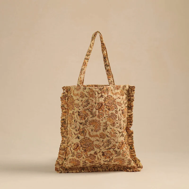 Glamorous Bags For Evening Events And Parties Handcrafted Cotton Frill Jhola Bag 05