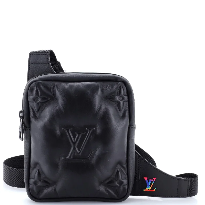 Luxury Bags A4 Asymmetrical Sling Bag Monogram Puffer Lambskin
