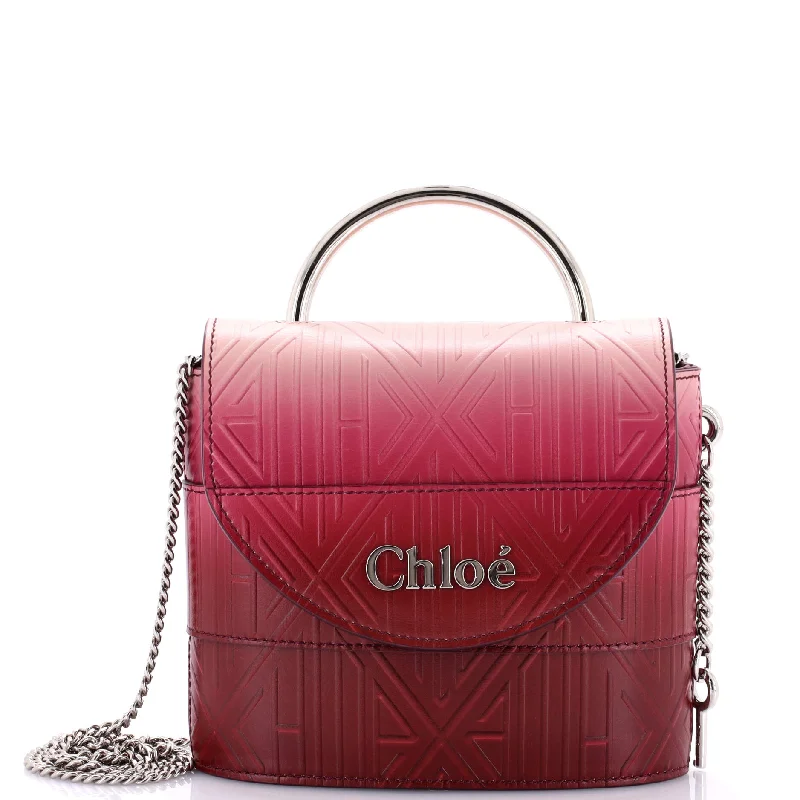 Trendy Bags For Sales Aby Lock Bag Embossed Leather Small