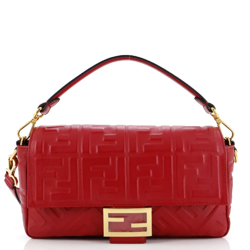 Discounted Designer Bags For Clearance Sale Baguette NM Bag Zucca Embossed Leather Medium