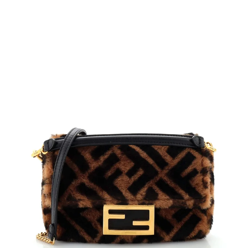 Bags For Urban And Trendy Looks Baguette NM Bag Zucca Shearling Mini