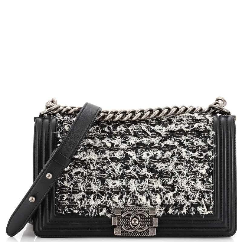 Trendy Bags For Sales Boy Flap Bag Braided Tweed Old Medium