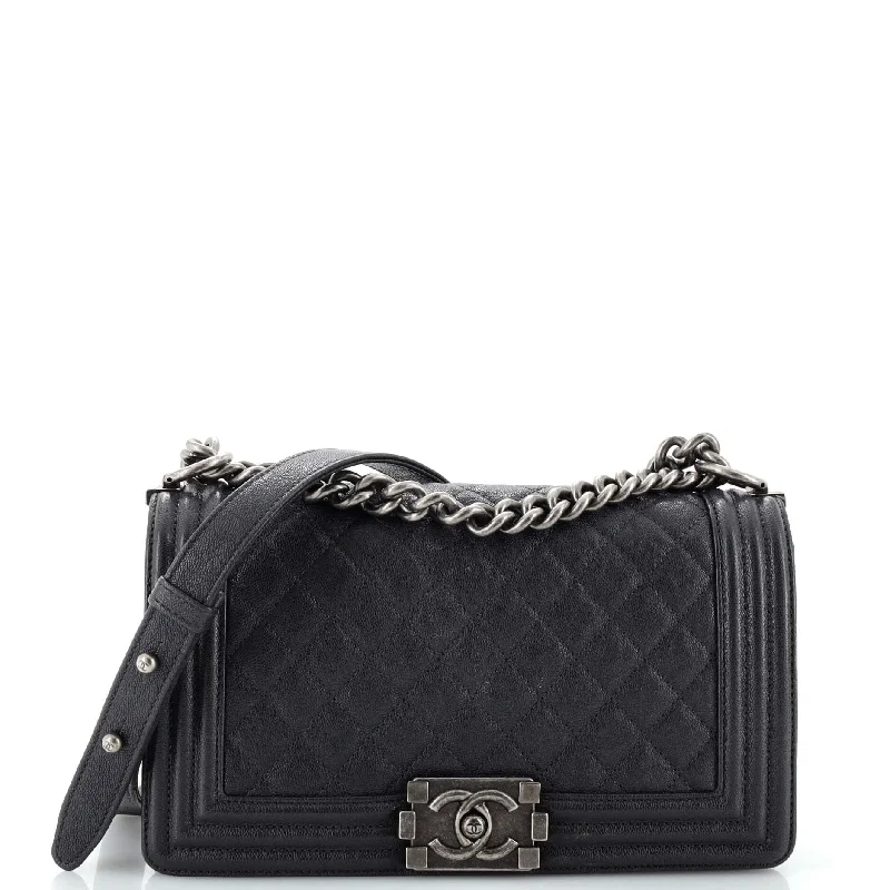 Anti-Theft And Budget-Friendly Bags Boy Flap Bag Quilted Caviar Old Medium