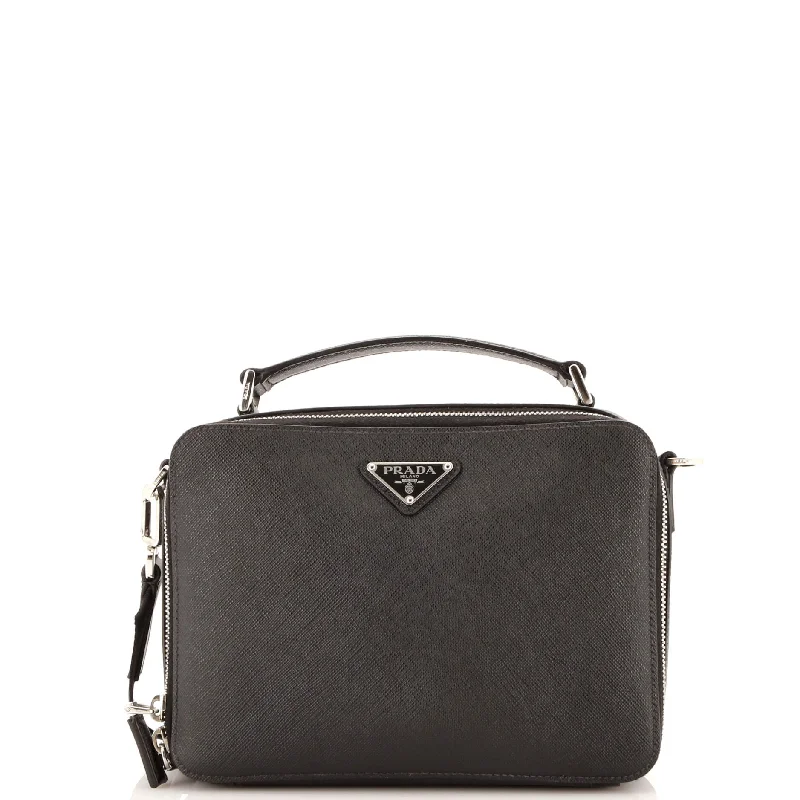 Holiday Gift Bags For Christmas Brique Crossbody Bag Saffiano Leather Small