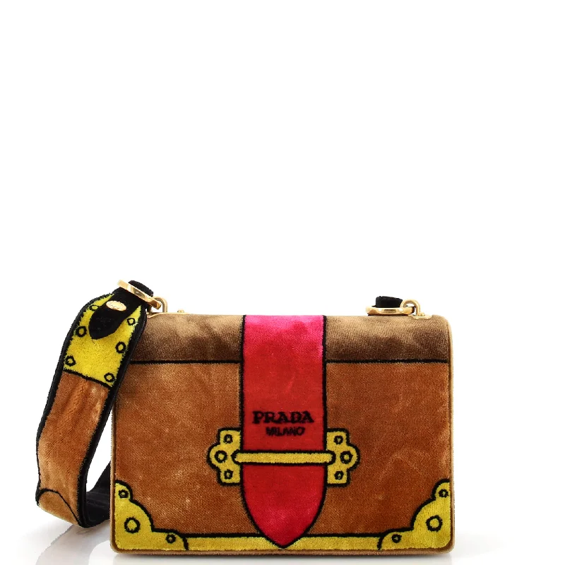 Bags With Tsa-Approved Features Cahier Crossbody Bag Printed Velvet Small