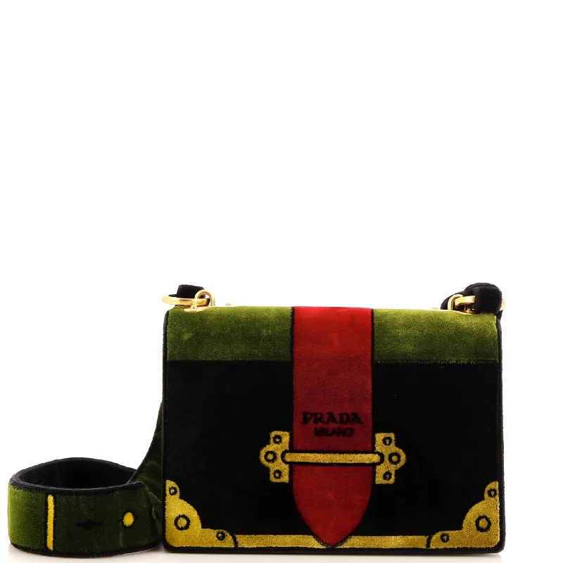 Eco-Friendly Bags With Promotions Cahier Crossbody Bag Printed Velvet Small