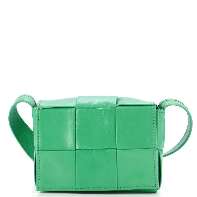Discounted Designer Bags For Clearance Events Cassette Crossbody Bag Maxi Intrecciato Patent Candy