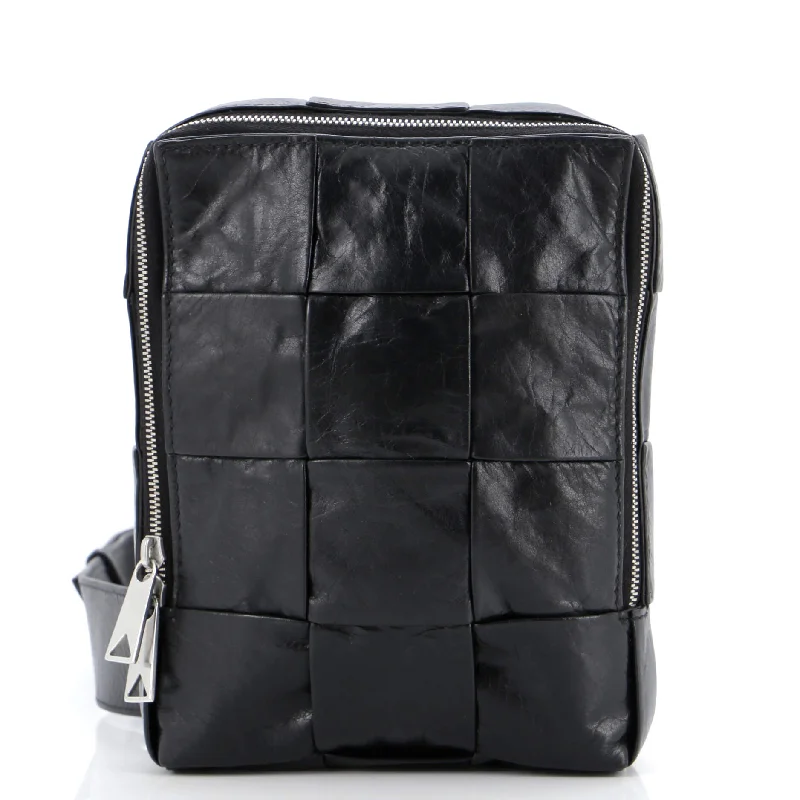 Elegant Bags For Formal Events And Luxury Occasions Cassette Sling Bag Maxi Intrecciato Leather Mini Elegant Bags For Formal Events And Luxury Occasions Cassette Sling Bag Maxi Intrecciato Leather Mini